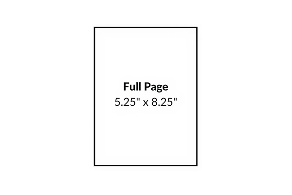 Full Page Ad Space